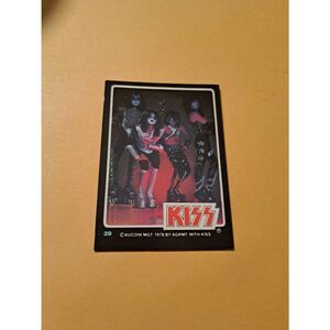 Vintage 1978 Aucoin Management AGRMT KISS Trading Card No 39 Collectible Rock